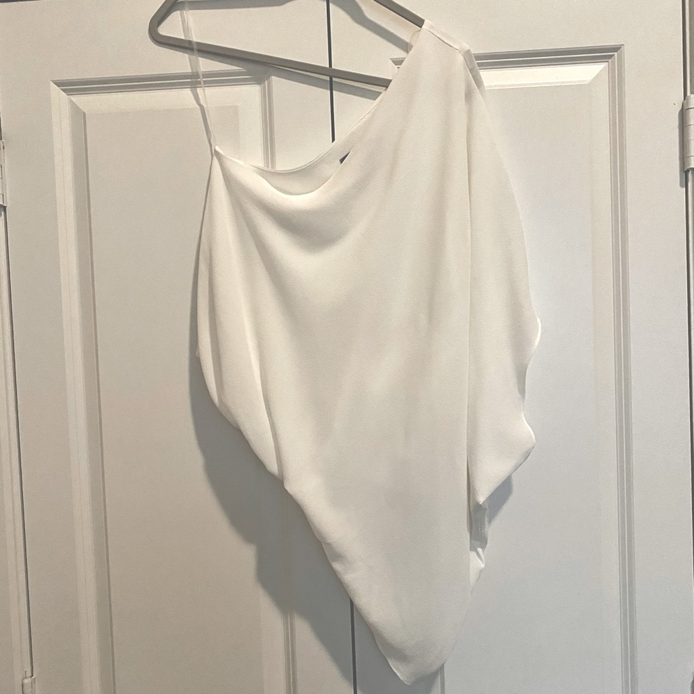 Vici One Shoulder Blouse - White